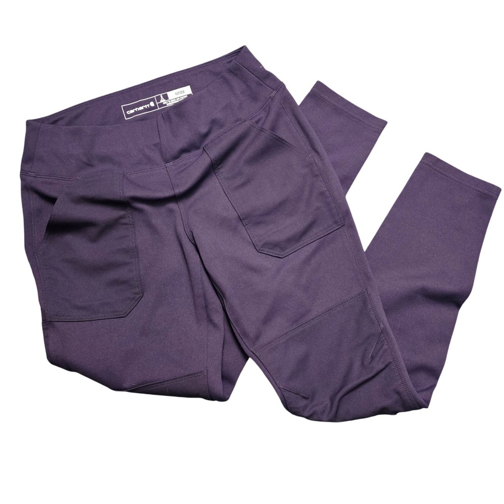 Carhartt Womens Force Utility Leggings Size Small Navy Blue Reinforced Knee Work